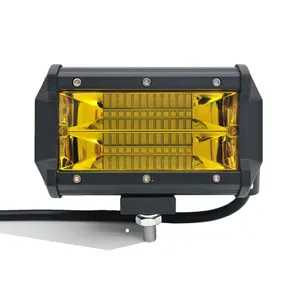 Nuovo arrivo bianco giallo 72w 12v 24v led mini barra luminosa sei quadrati gialli per emergenza