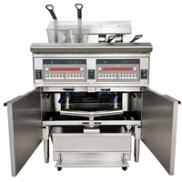 Friteuse commerciale ouverte de poulet à levage automatique électrique et gaz SS 304 avec dispositif de filtre à huile automatique pour restaurant de restauration rapide