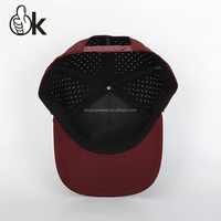 Op maat bedrukte 5-delige lasergeperforeerde baseballcap, casual sport petten met decoratief koord voor dagelijks buitengebruik