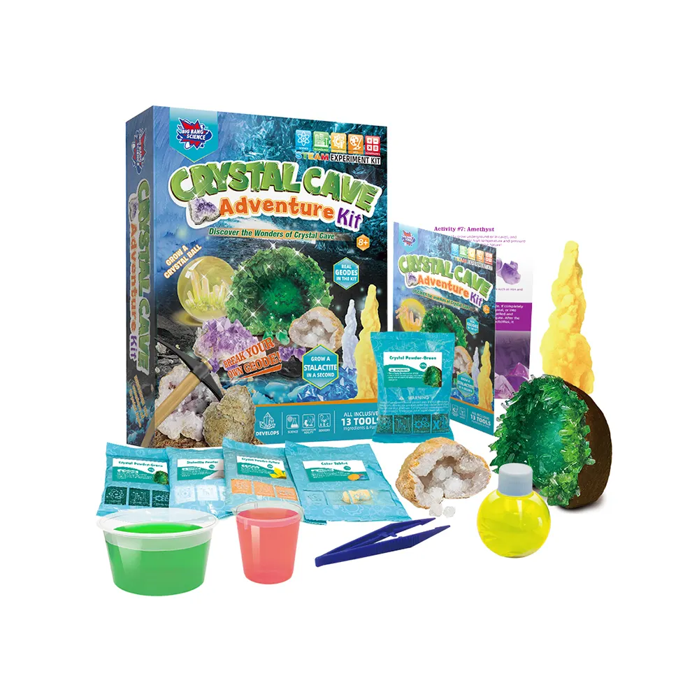 BIG BANG SCIENCE HOT STEM experiment Science Kit Growing Crystal for Kids Ages 8-14 DIY Crystal Growing Caves Geodes Making Kit
