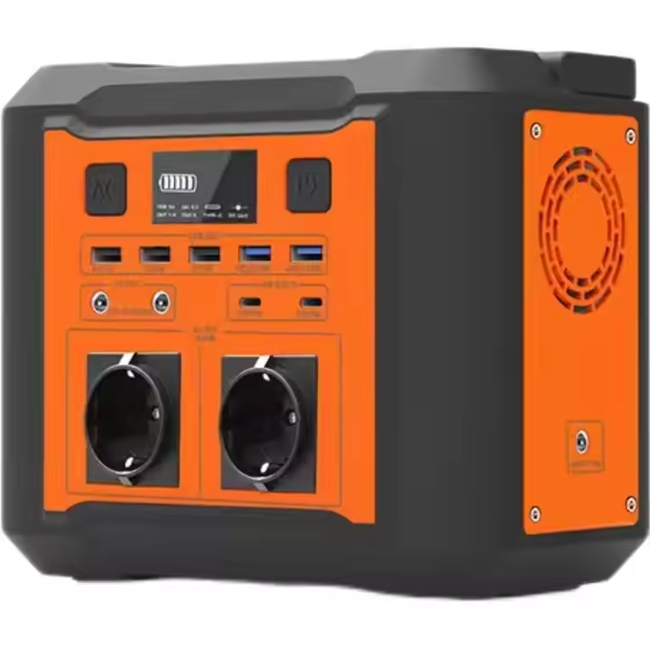 Portable 1100W Power Station Solar Charging for Home RV Emergency Power Supply EU UK Plugs Featuring External Battery RV Port