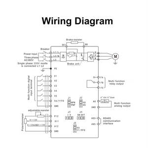 Jiang มอเตอร์5.5KW ไฟฟ้า VFD 220V/380V, มอเตอร์ไดรฟ์ตัวแปรเฟสเดียวมอเตอร์ไดรฟ์อินเวอร์เตอร์มอเตอร์แกนหมุน - Product Image 6