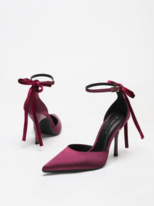 طراز أحذية مخصصة جديدة أنيقة وأنيقة للنساء 1211B-5 مع حزام كعب رفيع وحزام كاحل للشتاء والخريف - Product Image 2