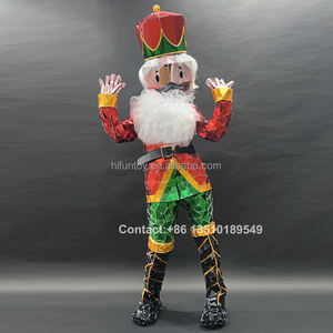 <span class=keywords><strong>Disfraz</strong></span> <span class=keywords><strong>de</strong></span> Papá <span class=keywords><strong>Noel</strong></span> con Cara <span class=keywords><strong>de</strong></span> Espejo Personalizado, Traje Masculino para Navidad, Halloween, Baile, Boda, Espectáculo, Actuación para Adultos - Product Image 1