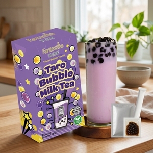 Taro Flavor <b>Bubble</b> Tea <b>Boba</b> Instant Kit Made in Taiwan 2 Year Shelf Life - Product Image 1