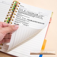 Carnet A5 simple à spirale avec couverture en polyuréthane, bloc-notes à feuilles mobiles, journal de bureau, agenda de réunion, cadeau, planificateur