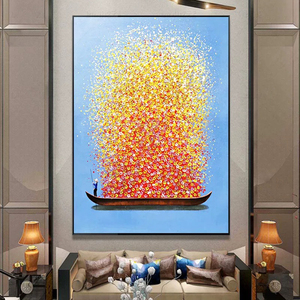 Mintura fait à la main grande toile 3D <span class=keywords><strong>couteau</strong></span> fleur <span class=keywords><strong>peinture</strong></span> à l'<span class=keywords><strong>huile</strong></span> personnalisé moderne décor à la maison mur Art en gros retour charge terne - Product Image 4