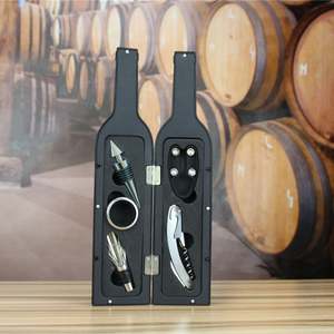 Juego de 5 abridores de botellas de vino multifuncionales de acero inoxidable, abridor de botellas de vino tinto creativo con logotipo, accesorios de bar, regalos - Product Image 1