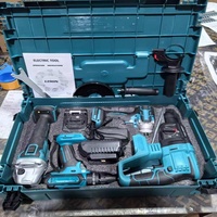Kit de Herramientas Eléctricas Inalámbricas 4 en 1 con Motor sin Escobillas, Batería de Litio de Alta Calidad y Duradera, Llave Eléctrica Incluida, para el Hogar y el Bricolaje