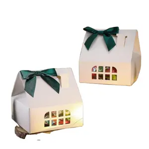 Boîtes cadeaux en forme de maison Boîtes d'emballage cadeau Candy Treat Dessert Biscuit Cookie