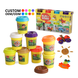 Zhorya mainan kerajinan anak-anak, 8 buah Diy warna kerajinan tangan air kering tanah liat lembut Montessori - Product Image 1