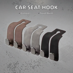 Reposacabezas doble para asiento de coche, colgador trasero, perchas de <span class=keywords><strong>ABS</strong></span> de aleación de Zinc para bolsos, monedero, abrigo, paraguas, bolsas de comestibles, Kit Interior Popular - Product Image 2