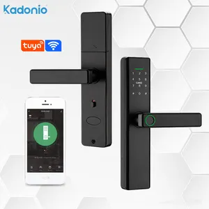 Kadonio 2023, оптовая продажа, умный деревянный дверной замок, цифровая клавиатура с NFC-ключом, функцией карты отпечатков пальцев для дома, отеля, квартиры