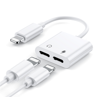 Adaptateur double compatible OEM pour iPhone, adaptateur audio 2 en 1, câble de charge, adaptateur double prise casque avec audio et chargeur