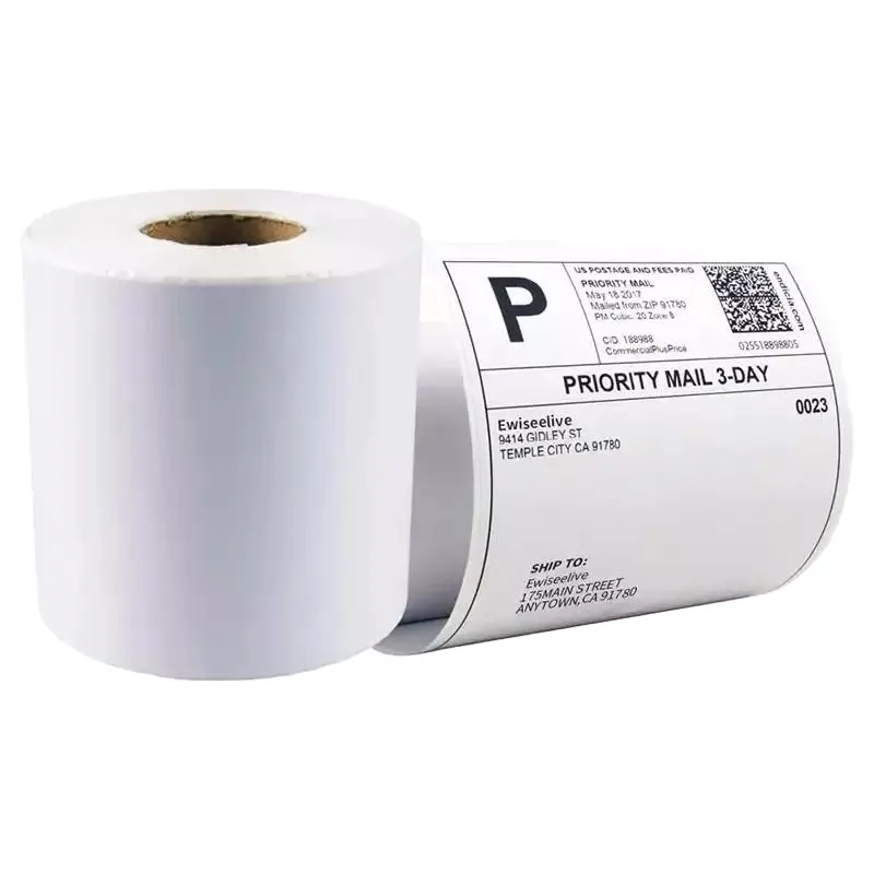 Factory Sale 4 x 6 Inch Direct Blank Shipping Label Roll Barcode A6 Printer Thermal Sticker Paper 100x150mm Waybill Sticker