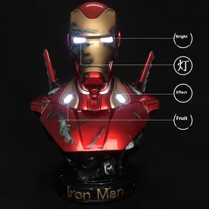 Estatua de Resina de Robot Inteligente Versión 1.2 con Busto Iluminado y Efectos de Daño de Batalla - Género de Producto: Robot Inteligente - Product Image 5