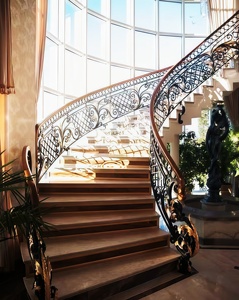 Lan can sắt rèn cổ điển cho cầu thang sảnh khách sạn ban công bên ngoài lan can thép phụ kiện tuyệt vời - Product Image 2