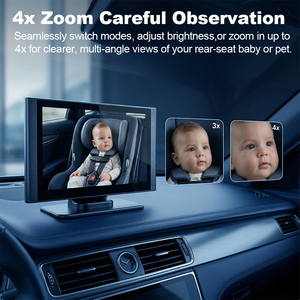 กล้องติดรถยนต์สำหรับเด็ก 2 คน หน้าจอสัมผัส IPS ขนาด 7 นิ้ว กล้องติดรถยนต์สำหรับเด็กพร้อมระบบมองกลางคืนแบบอินฟราเรดคู่ ความละเอียด 1K สำหรับผู้ปกครองและเจ้าของสัตว์เลี้ยง รุ่น ZD26 - Product Image 3