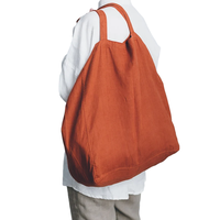 Grands sacs à provisions réutilisables en lin, couleurs personnalisées Sac fourre-tout écologique biologique Sac de plage en lin