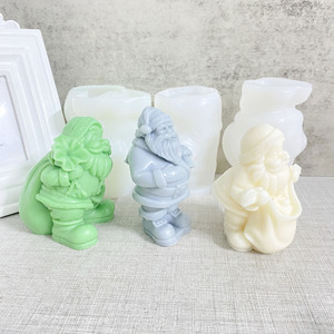 Tendance père noël Silicone moule pour bricolage noël pierre bougie à la main aromathérapie diffuseur compagnon cadeau pour gâteau outils - Product Image 3