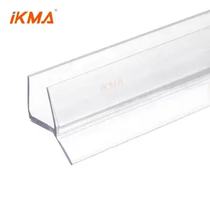 Sello de bombilla de vinilo translúcido Crl, plástico transparente, para puerta de cristal impermeable, Fondo de goma, 1/2 pulgadas, 12 mm o 8/3 pulgadas, 10mm