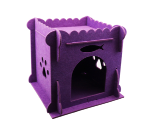 Umweltfreundliche Organische Wolle Donut-förmige Katzenhöhle und -haus Filz Haustiernest - Product Image 2