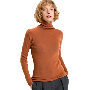 Maglione da donna con logo personalizzato a manica lunga maglieria a collo alto <span class=keywords><strong>vestiti</strong></span> da donna <span class=keywords><strong>maglia</strong></span> da ragazza maglione da donna - Product Image 1