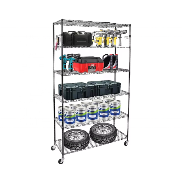 5/6 Tier NSF Certified Rectangular Heavy Duty Wire Shelving Storage Shelves 6 Tier Standing Shelving Units