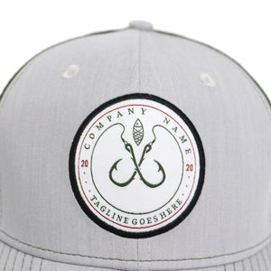Fabricant Vente en gros OEM Premium Fishhook Design Woven Patch 6 Panel Baseball Cap Outdoor Fishing Country Trucker Hats - Product Image 6