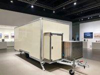 Camion de restauration mobile multifonctionnel en acier inoxydable avec compartiments isolés pour événements, service de restauration rapide, crème glacée et hot-dogs