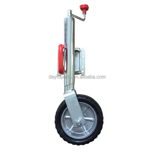 Nouvelle roue de jockey en acier Q235 de 1500 lb, revêtement noir en poudre, pour caravane, avec double roues en caoutchouc de 8 pouces - Product Image 5
