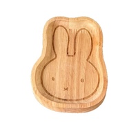 Kt Mignon Dessin Animé Poli En Bois Ketchup Plat Exquis Petit Plat De Saveur Jetable Plat De Trempage Haut Fait En Bois De Caoutchouc