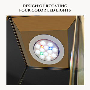 <span class=keywords><strong>Vitrine</strong></span> de présentation de bijoux Sundo Luxury Metal Gold Antique, rotative, avec éclairage LED, anti-poussière, écologique, étanche, pour la vente au détail - Product Image 6