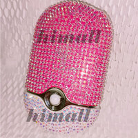 Accessoires d'outil d'extension de cils de luxe mini ventilateur portable sans lame en diamant bling ventilateur rechargeable usb sèche-extension de cils