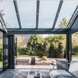 Style américain Normes Nfrc Bifold Design Véranda étanche Double vitrage Aluminium Patio Bi Portes pliantes - Product Image 3