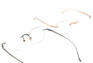 Lunettes de lecture à monture en titane sans monture à la mode <span class=keywords><strong>lentilles</strong></span> carrées confortables montures de lunettes élégantes motif étui d'impression pour porter - Product Image 5