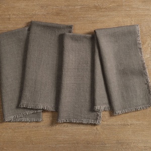 Wholesale 45*45cm 100% Linen Napkins Embroidery Tassel Customizable Colors Handmade Hemstitch Technique Hotel Wedding Table - Product Image 6