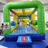 Adultes Enfants Défi sec humide Jeu de balle de démolition interactif Gauntlet gonflable Jeu de course Maison gonflable