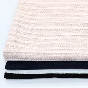 Mode Twist Horizontal streifen mehrfarbigen Polyester Jacquard Strick Jersey Stoff für Kleidungs stück