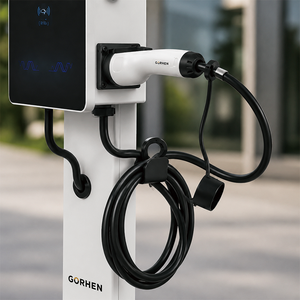 Estación de Carga para Vehículos Eléctricos (VE) de CA, Montada en el Suelo, 3.5kW-22kW, con Pantalla Táctil y Control RFID, para Uso Doméstico y Comercial - Product Image 3