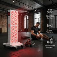 Panneau de luminothérapie rouge 660nm 850nm 940nm 1060nm LED, dispositif infrarouge proche pour la gym, la maison, le bien-être, le soulagement de la douleur, logo personnalisé OEM