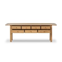 Table console moderne élégante et luxueuse en bois massif, fabriquée à la main, avec rangement durable pour le salon, pour l'ameublement du salon