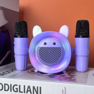 Microphone KTV professionnel pour enfants, lecteur de musique, enregistreur de chant, haut-parleur sans fil avec double microphone, <span class=keywords><strong>karaoké</strong></span> - Product Image 3