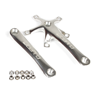 Pédalier de vélo pliable en alliage d'aluminium CNC, manivelle Ultra léger, trou carré, 170MM, 130BCD, chaîne LP, à faire soi-même