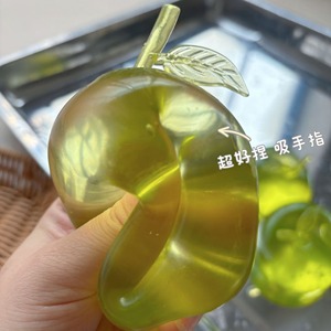 Nouvelle balle anti-stress en TPR de 8 cm, thé vert maltose et pomme, jouet souple pour enfants et adultes, cadeau pour soulager la fatigue, vente en gros - Product Image 4