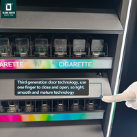 Présentoir à cigarettes lumineux en métal verrouillable de troisième génération avec tiroir de rangement intégré