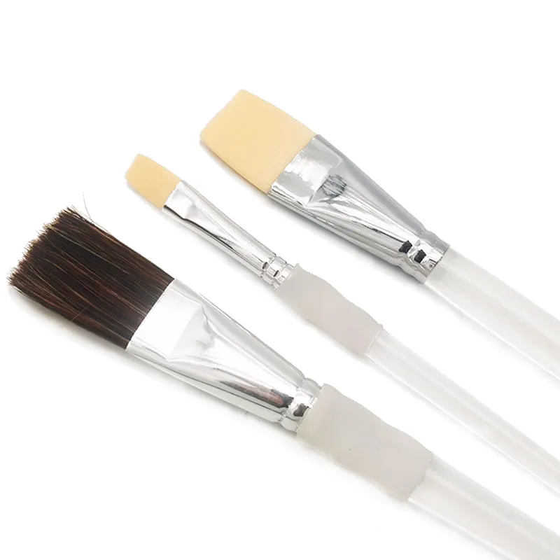 Nylon and wild boar hair Hair Material Watercolor Ayclic Paint Brush 3 Different Tip Size Artist Paint Brush