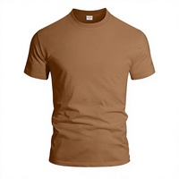 T-shirt Homme Personnalisé 100% Coton Jersey Lourd Coupe Slim Uni Broderie Haute Qualité Logo Numérique Grandes Tailles