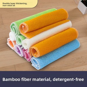 Paños de cocina antiadherentes de fibra de bambú, venta al por mayor de fábrica de toallas de cocina extra grandes de doble capa y paños de limpieza. - Product Image 2