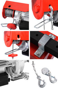 Mini cabrestante eléctrico de cuerda de alambre PA500 certificado CE, polipasto de construcción de 220V, carro móvil, capacidad de 1 tonelada, acero usado, seguridad - Product Image 5